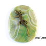 6101 - Pandantiv, agata feliata  freeform, charm soparla bronz