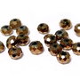 Cristale din sticla, 4x3 mm, AB, bronz