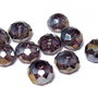 Cristale din sticla, rondelle, electro, 8x6 mm, mov