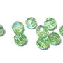 Cristale din sticla, rotunde, electro, 4 mm, verde deschis