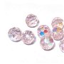Cristale din sticla, rotunde, electro, 6 mm, roz