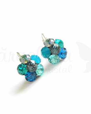 Swarovski Chaton Flower Multi Blue