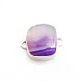 Conector agata botswana violet cu alb laptos - in rama argintata