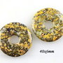 6113 - (2buc) Pandantive, jasp leopard skin, donut