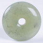 6115 - Pandantiv, jad verde olive, donut / inel, 55x17mm, 73g