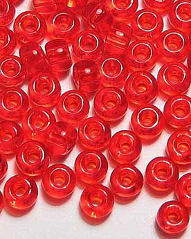 Margele TOHO, 8/0, Transparent Lt Siam Ruby