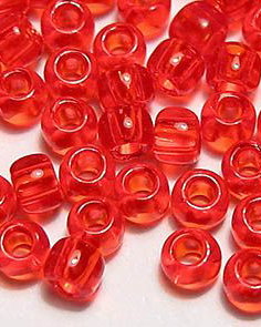 Margele TOHO, 11/0, Transparent Lt Siam Ruby