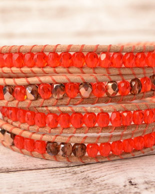 Bratara wrap ''Cherry Opal''