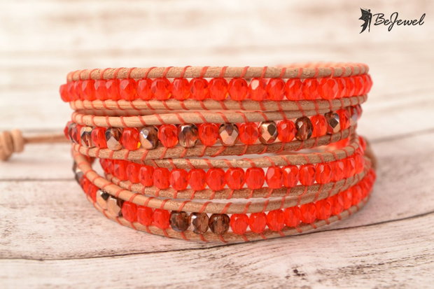Bratara wrap ''Cherry Opal''