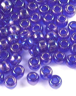 Margele TOHO, 11/0, Transparent-Rainbow Cobalt-87