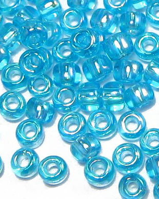 Margele TOHO, 11/0, Transparent Rainbow Aquamarine