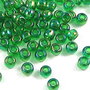 Margele TOHO, 11/0, Transparent Rainbow Grass Green