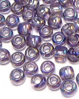 Margele TOHO, 11/0, Transparent Rainbow Sugar Plum