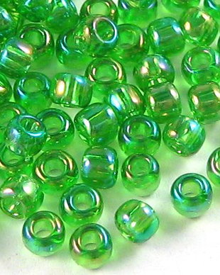 Margele TOHO, 11/0, Transparent Rainbow Peridot