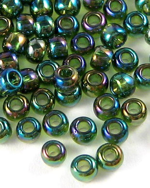Margele TOHO, 11/0, Transparent Rainbow Olivine