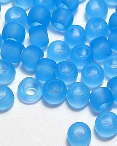 Margele TOHO, 11/0, Transparent-Frosted Aquamarine