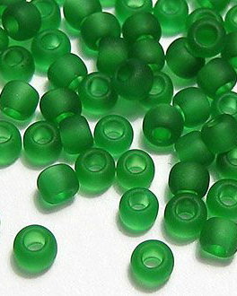 Margele TOHO, 11/0, Transparent-Frosted Peridot