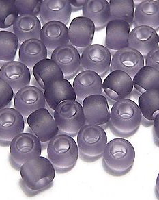 Margele TOHO, 11/0, Transparent-Frosted Sugar Plum
