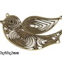 6119 - Pandantiv, pasare, filigran, aliaj metalic bronz
