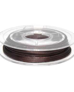 Sarma din otel siliconata, 0.38 mm, maro inchis
