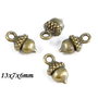 6121- (4buc) Charms, ghinda, bronz
