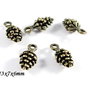 6124 - (5buc) Charms, con de brad, aliaj metalic bronz