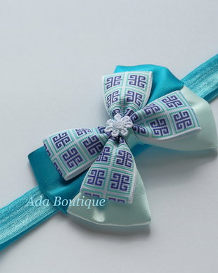 Bentita elastica cu motive turquoise