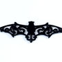 6139 -  (2buc) Pandantiv, aliaj metalic, negru, liliac, gothic