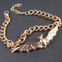 6140 - Baza bratara, aliaj metalic auriu, liliac, gothic