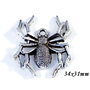 6143 -  (1buc) Pandantiv / charms, aliaj metalic argintiu, paianjen, gothic