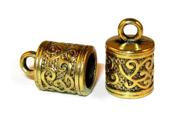 Terminatii sirag, 8.5x13 mm, auriu antichizat