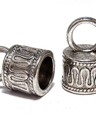 Terminatii sirag, 8x9 mm, argintiu antichizat