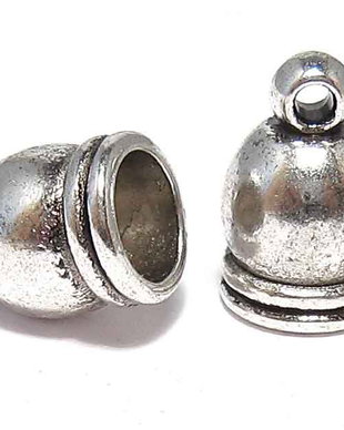 Terminatii sirag, 8x9 mm, argintiu antichizat