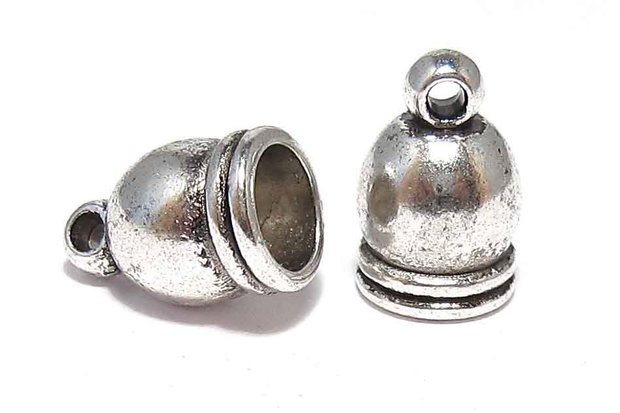 Terminatii sirag, 8x9 mm, argintiu antichizat