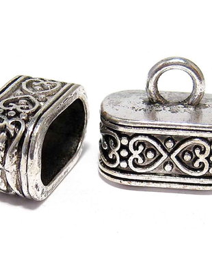 Terminatii sirag, 8x10x15 mm, argintiu antichizat