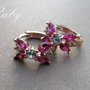 Cercei gold filled RUBY