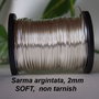 Sarma argintata, 2mm, soft, non tarnish (1)