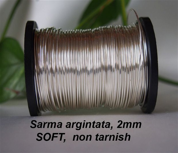 Sarma argintata, 2mm, soft, non tarnish (1)