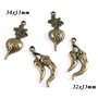 6167 - (4b) Minipandantive / charms, aliaj metalic bronz, ardei iute / chilli, ridiche