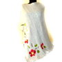 Poncho cu flori de camp impaslite