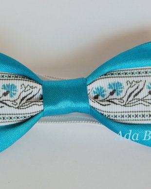 Mini papion cu albastrele turquoise