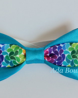Mini papion curcubeu turquoise