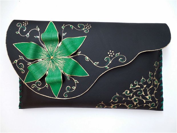plic handmade unicat - Green Flower