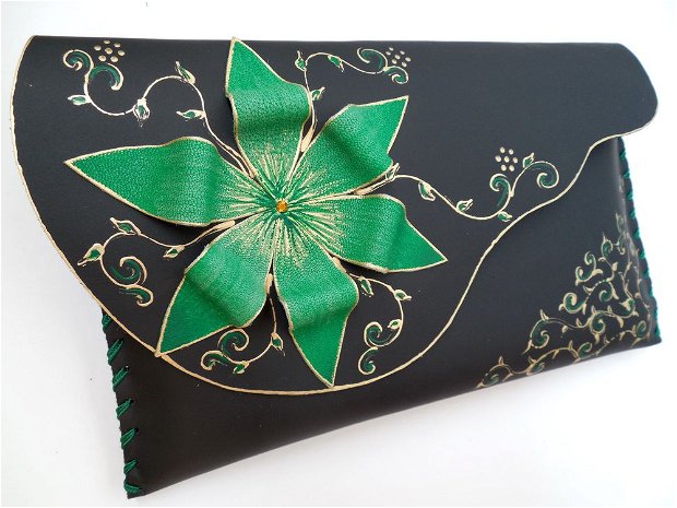 plic handmade unicat - Green Flower