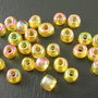 LMN303 - margele nisip galben curcubeu 3 mm