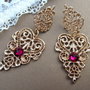 Cercei candelabru aurii&swarovski elements LACE