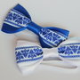 Mini papion cu model traditional albastru