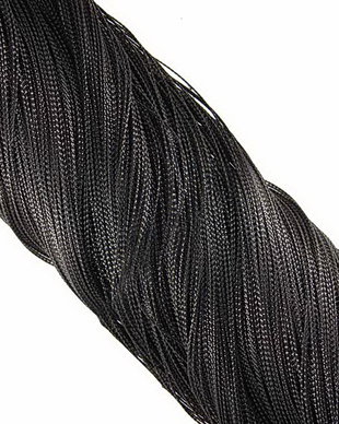 Snur din nailon cu aspect metalic, 0.8 mm, negru (fir de lame)