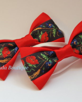 Mini papion cu model traditional fond negru