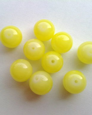 LMS1216 - margele sticla galben neon